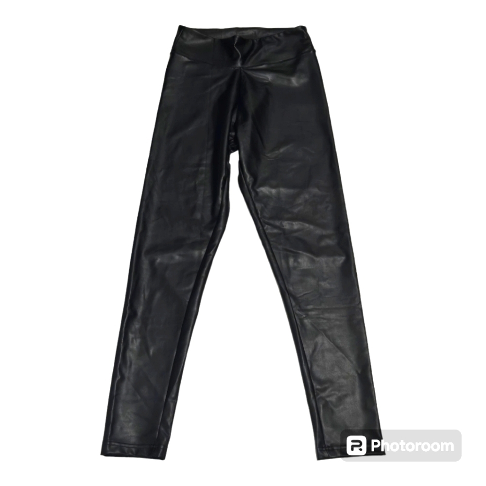 Faux Leather Black Skinny Pants Womens Size Medium